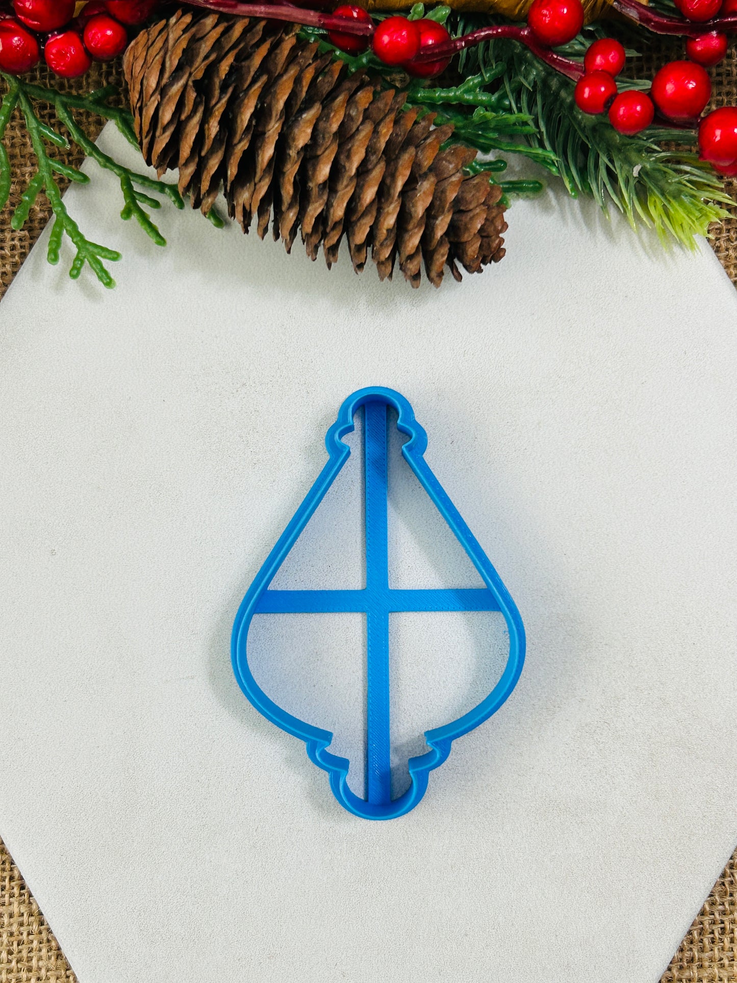 Vintage Bauble Ornament Style 19 Polymer Clay Cutter