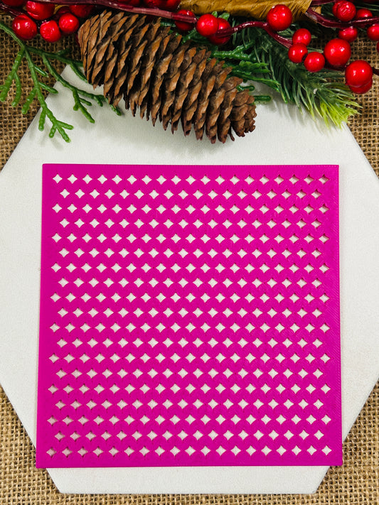 Teeny 4pt Star Pattern Stencil For Polymer Clay