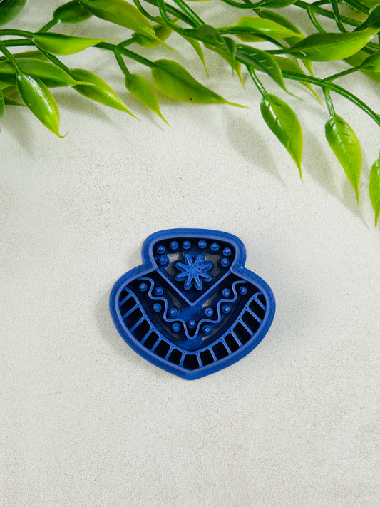 Tribal Fan Imprint Polymer Clay Cutter Set 3 Sizes YOU CHOOSE
