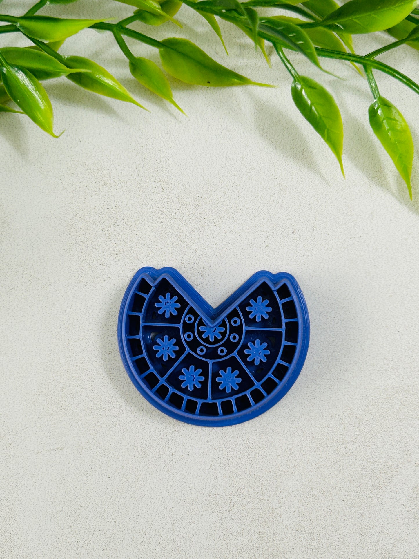 Boho Half Circle Medallion Imprint Polymer Clay Cutter Set 3 Sizes YOU CHOOSE