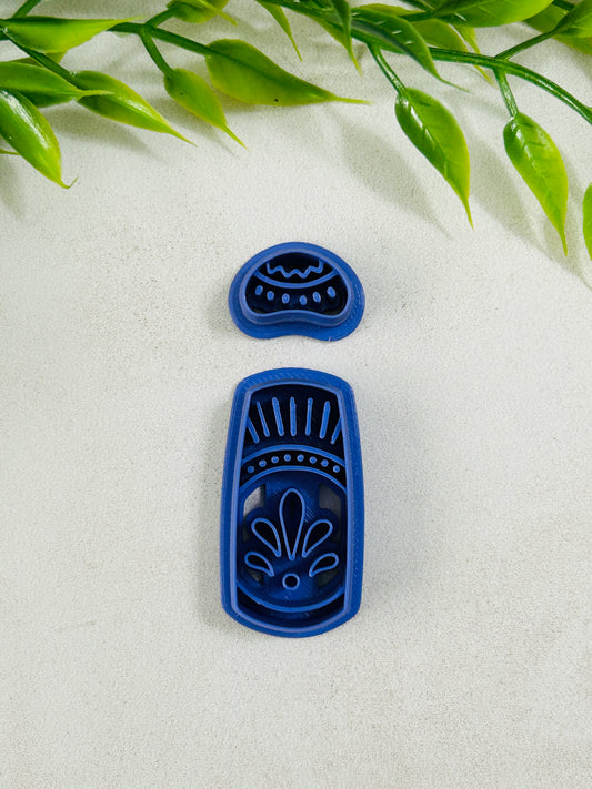 2pc Boho Burst Imprint Polymer Clay Cutter Set