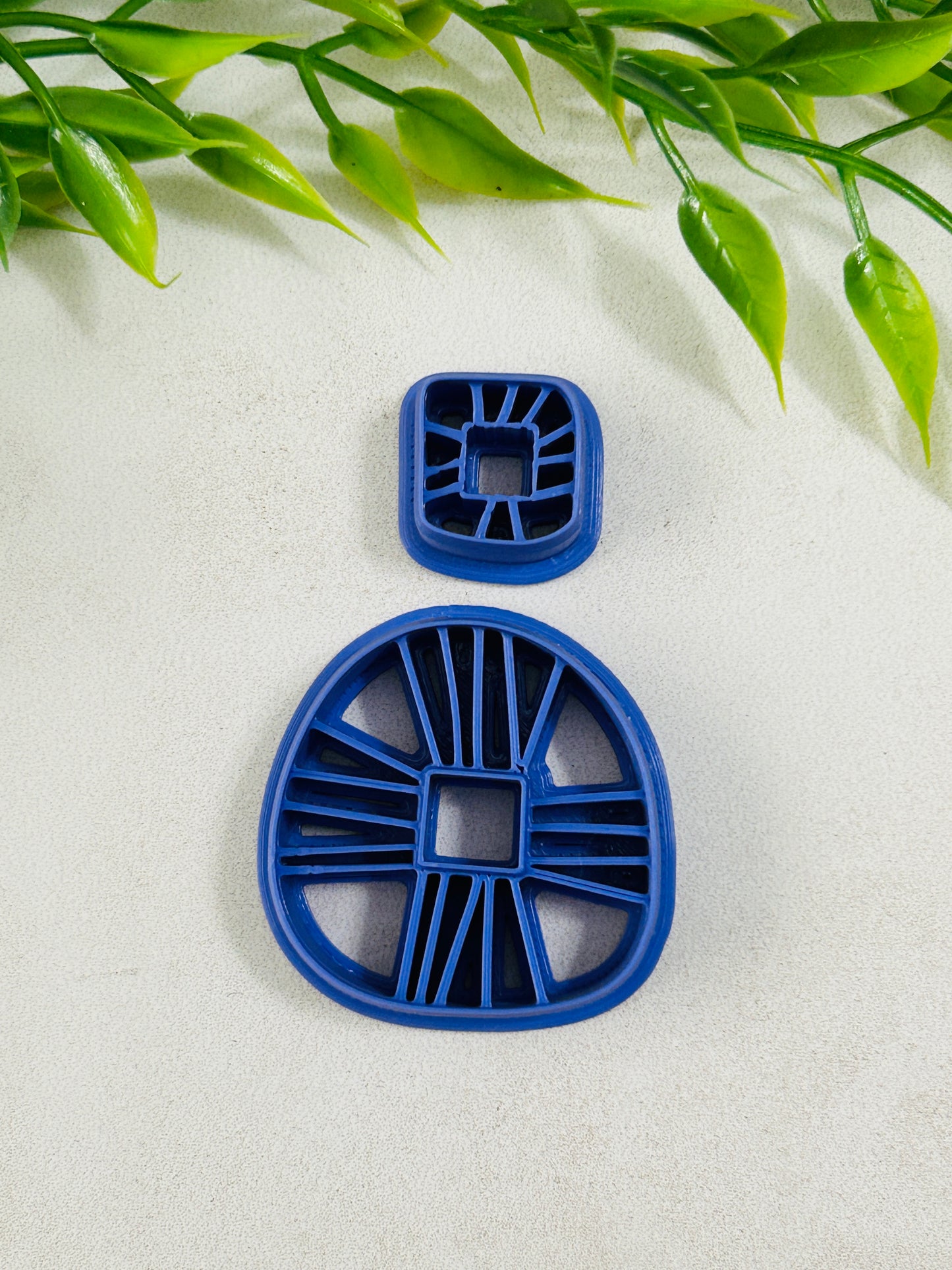 4pc Funky Lined Donut Imprint Polymer Clay Cutter Set