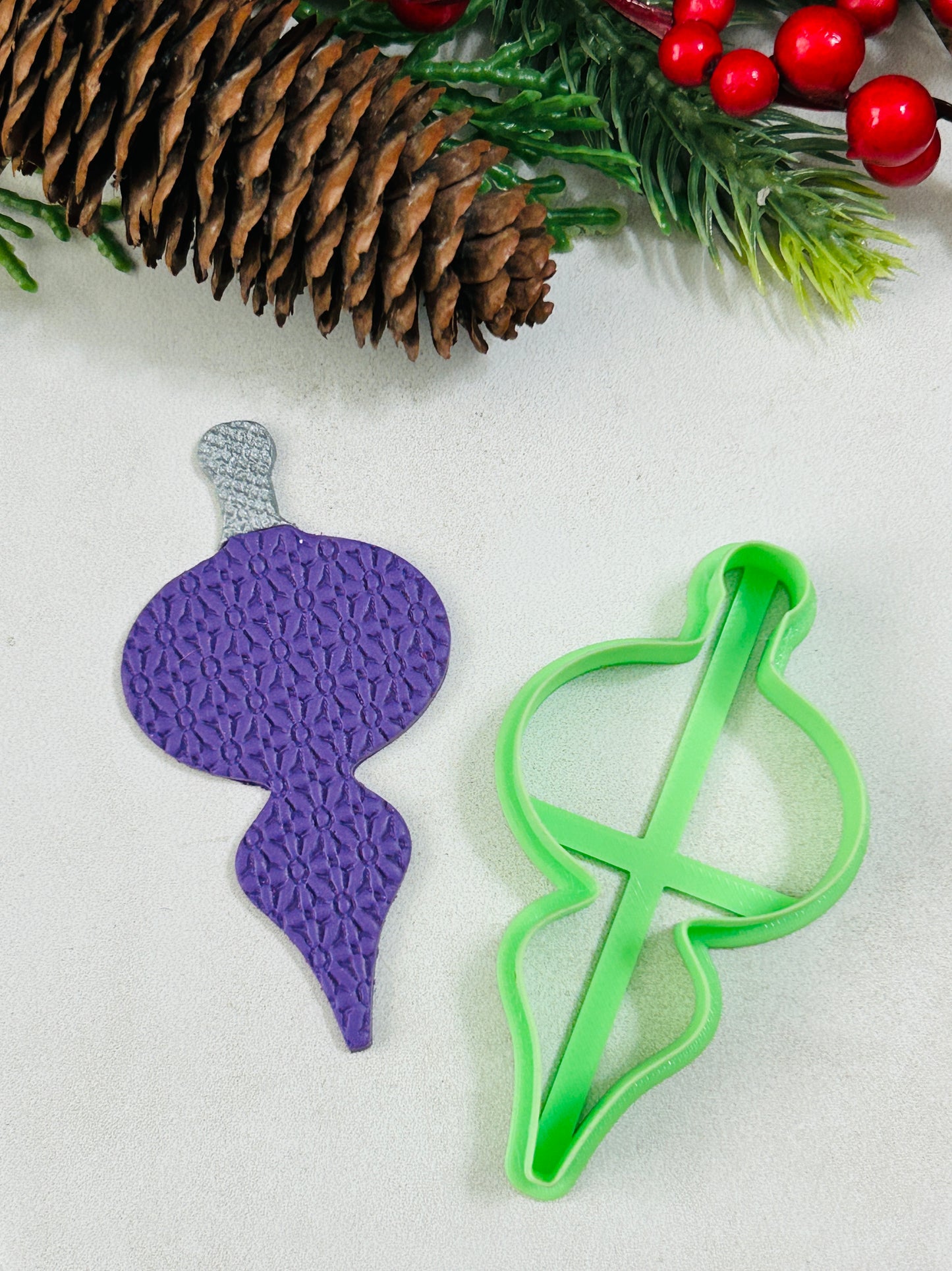 Vintage Bauble Ornament Style 3 Polymer Clay Cutter