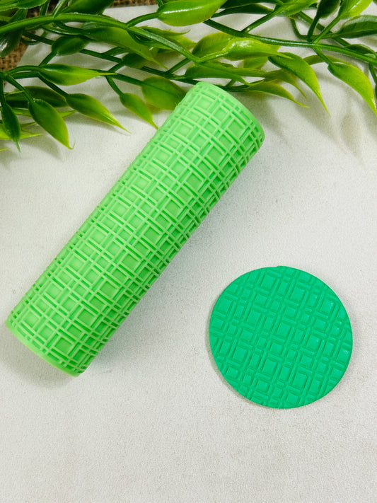 Plaid Pattern Texture Roller For Polymer Clay