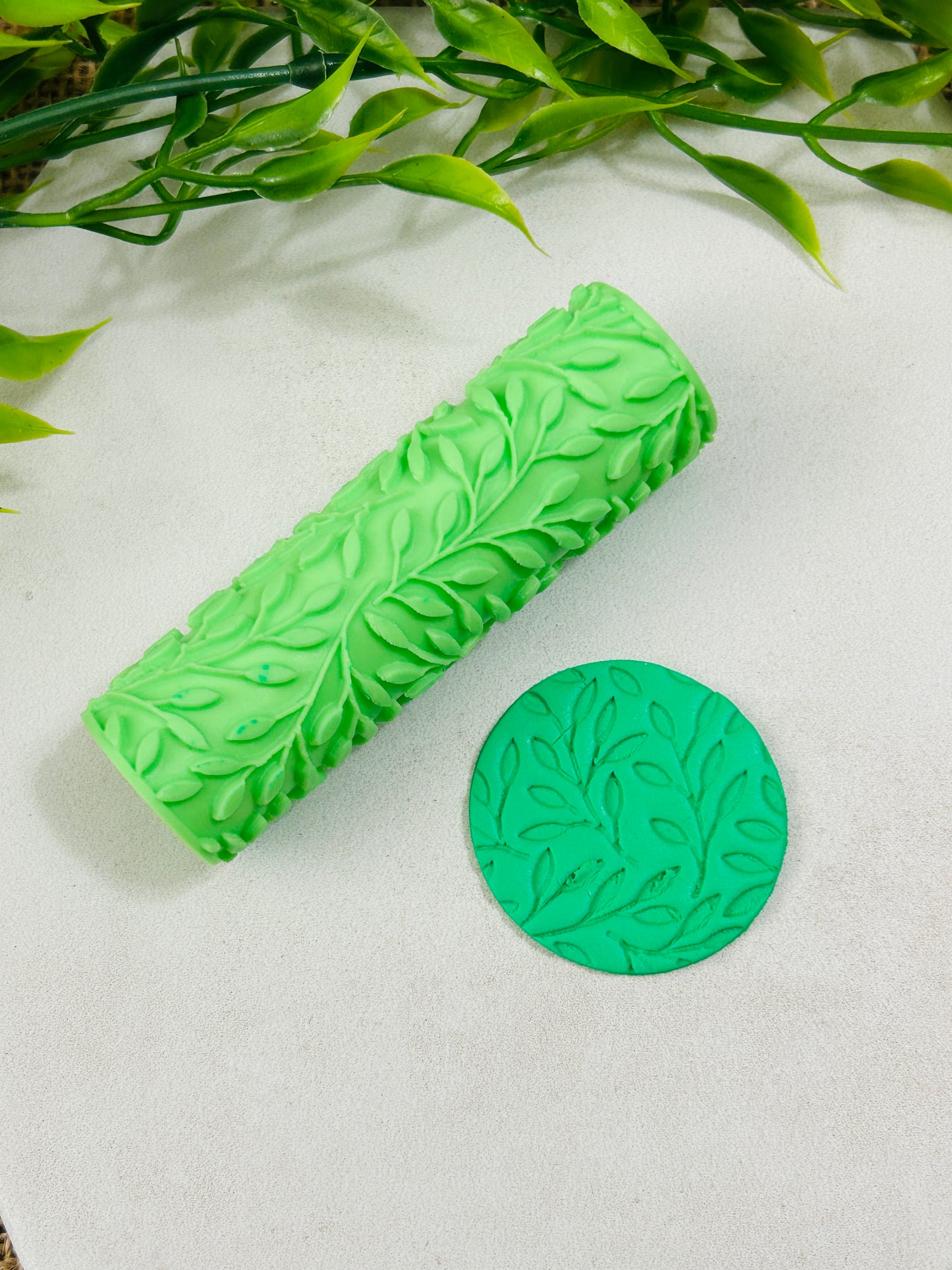 Lovely Leaves Pattern Texture Roller For Polymer Clay