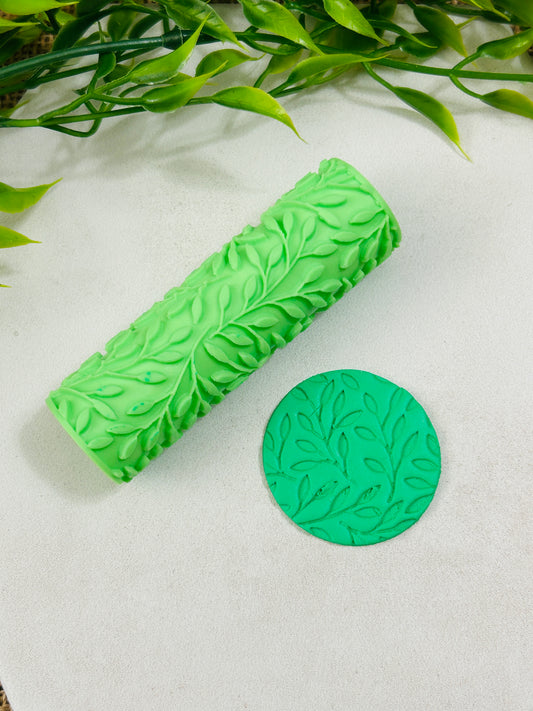Lovely Leaves Pattern Texture Roller For Polymer Clay