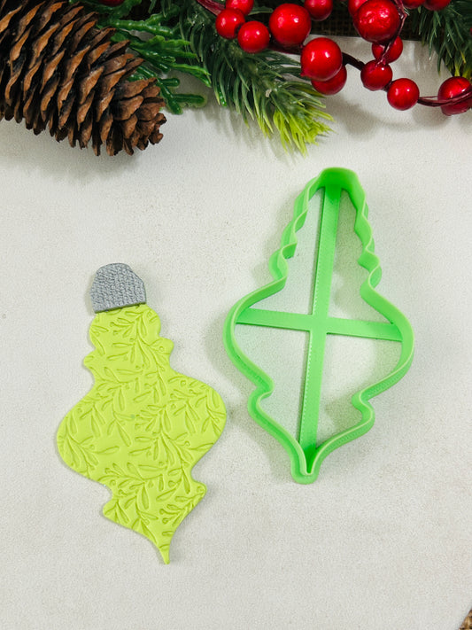 Vintage Bauble Ornament Style 1 Polymer Clay Cutter