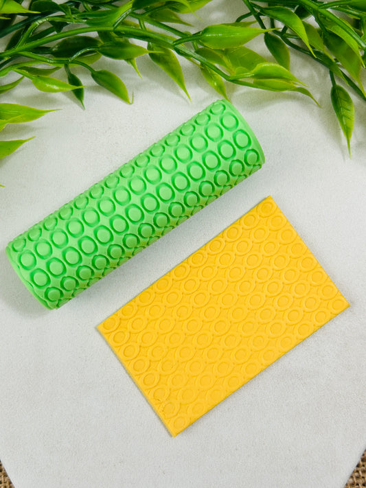 Raised Ring Dots Pattern Texture Roller For Polymer Clay