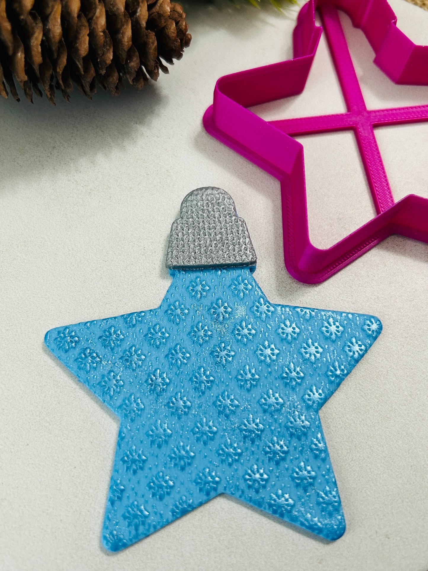 Teeny Snowflakes Pattern Texture Roller For Polymer Clay