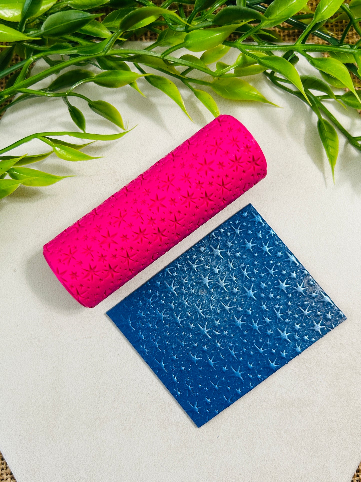 Sparkling Starry Sky Pattern Texture Roller For Polymer Clay