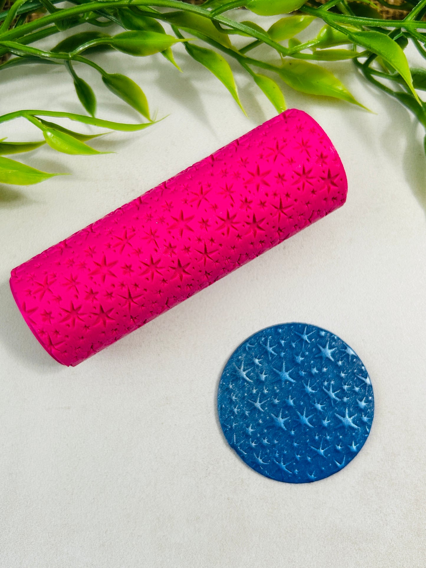 Sparkling Starry Sky Pattern Texture Roller For Polymer Clay