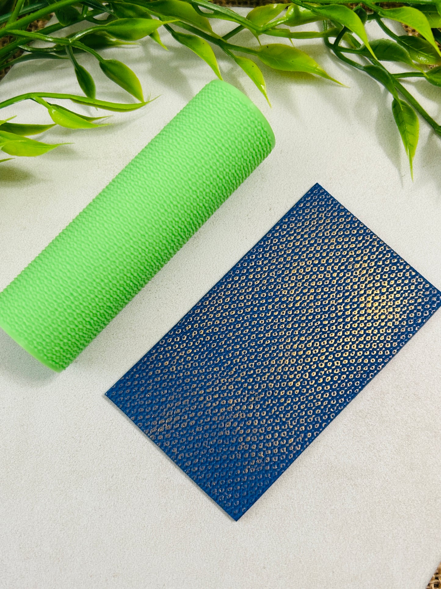 Loop Fabric Pattern Texture Roller For Polymer Clay