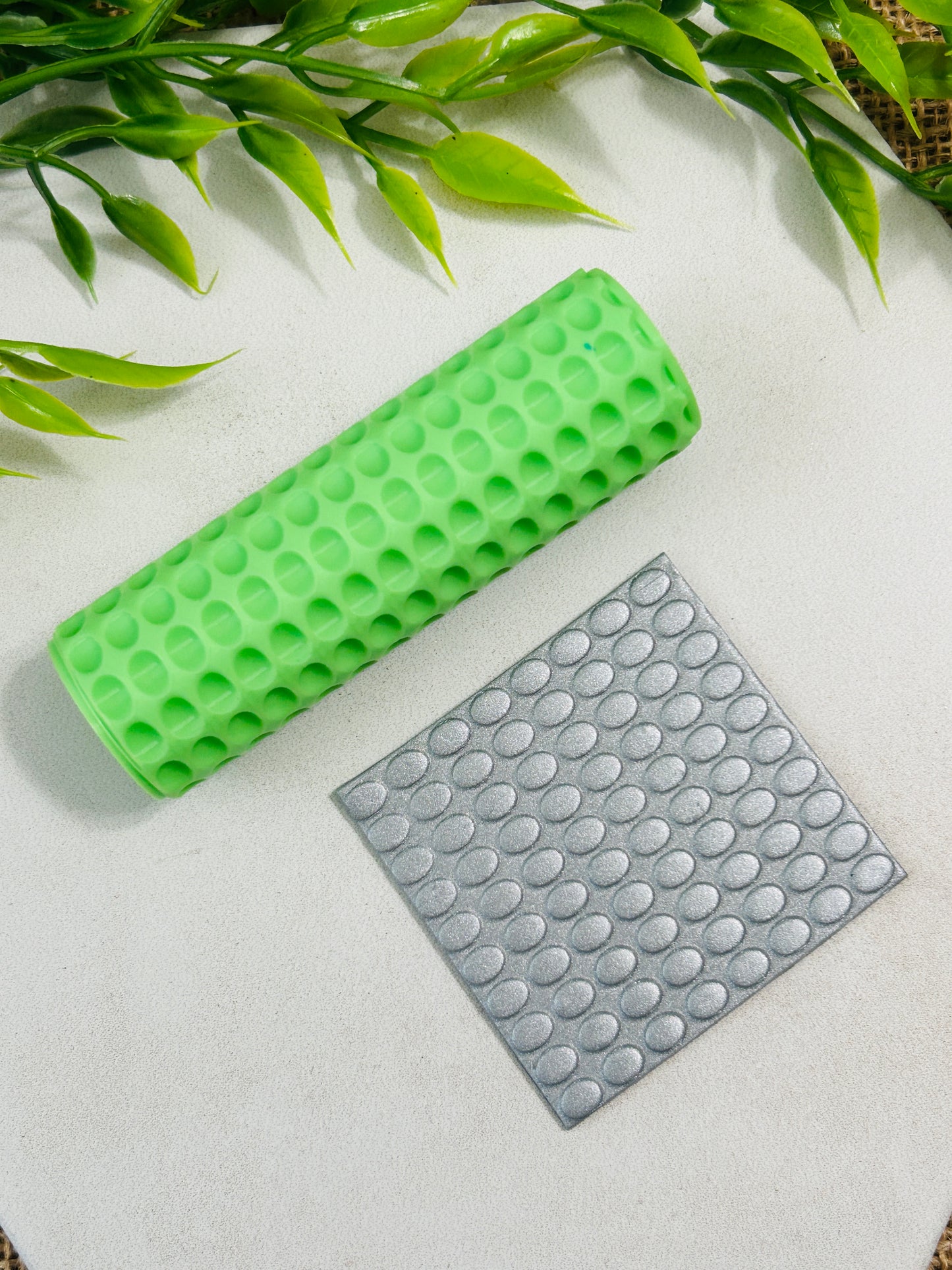 Raised Bubble Dots Pattern Texture Roller For Polymer Clay