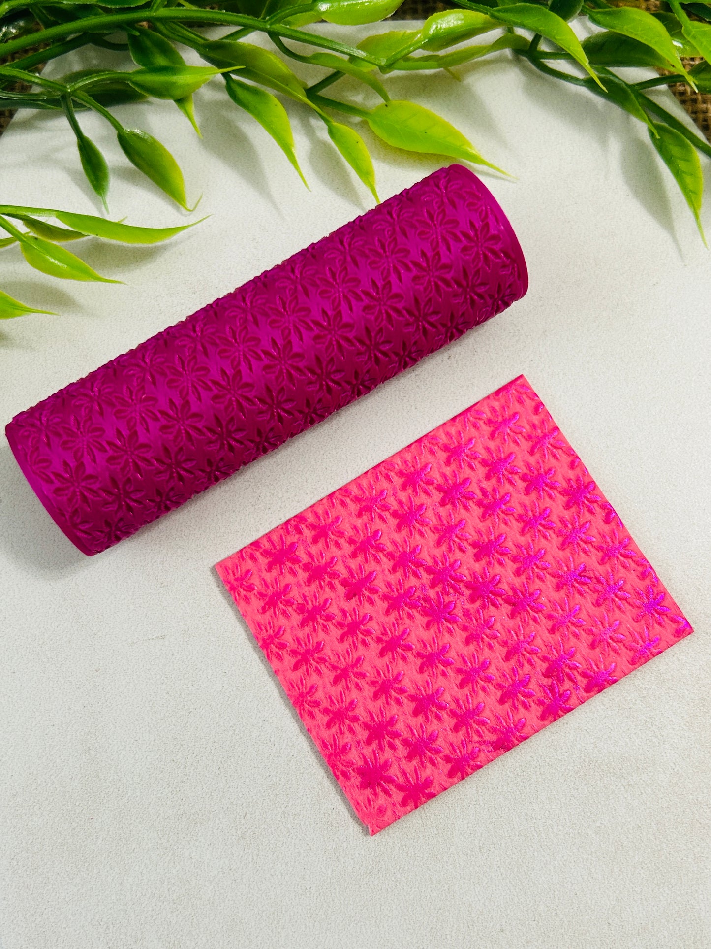 Teeny Flowers Pattern Texture Roller For Polymer Clay