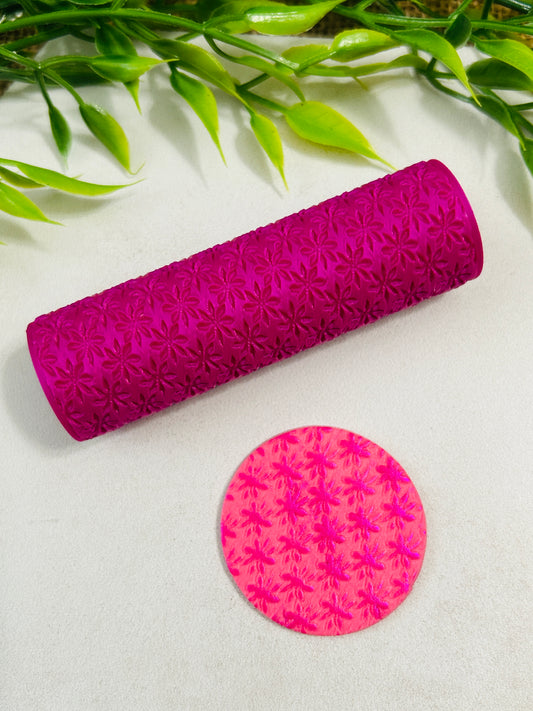 Teeny Flowers Pattern Texture Roller For Polymer Clay