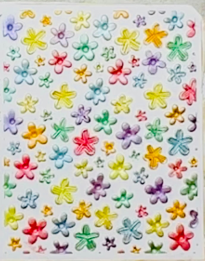 Boho Spring Floral Stencil For Polymer Clay