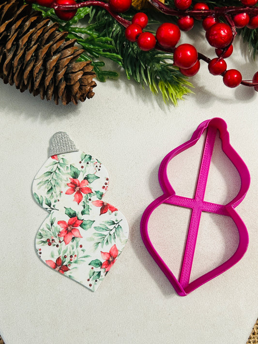 Vintage Bauble Ornament Style 7 Polymer Clay Cutter