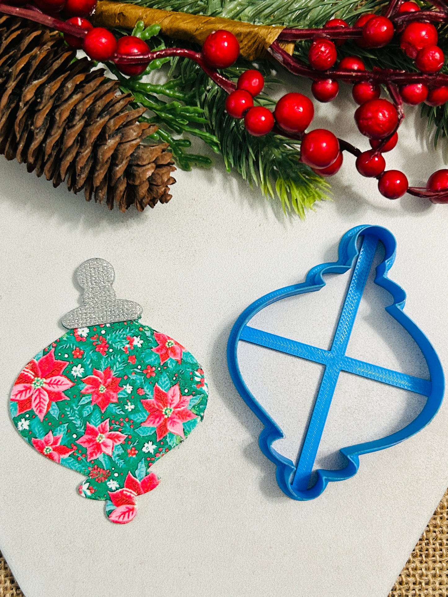 Vintage Bauble Ornament Style 16 Polymer Clay Cutter