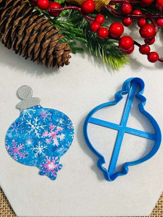 Vintage Bauble Ornament Style 12 Polymer Clay Cutter
