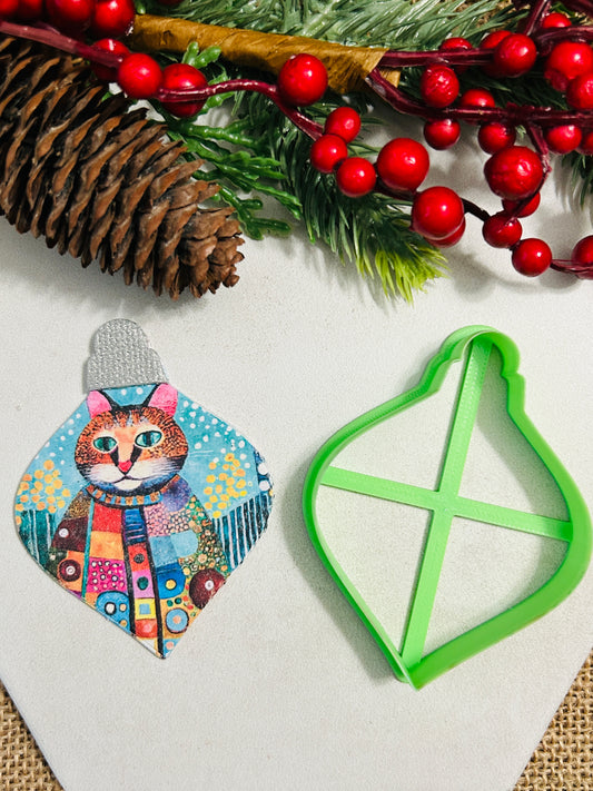 Vintage Bauble Ornament Style 6 Polymer Clay Cutter