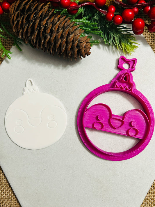 Sweet Penguin Imprint Ornament Polymer Clay Cutter TPAB
