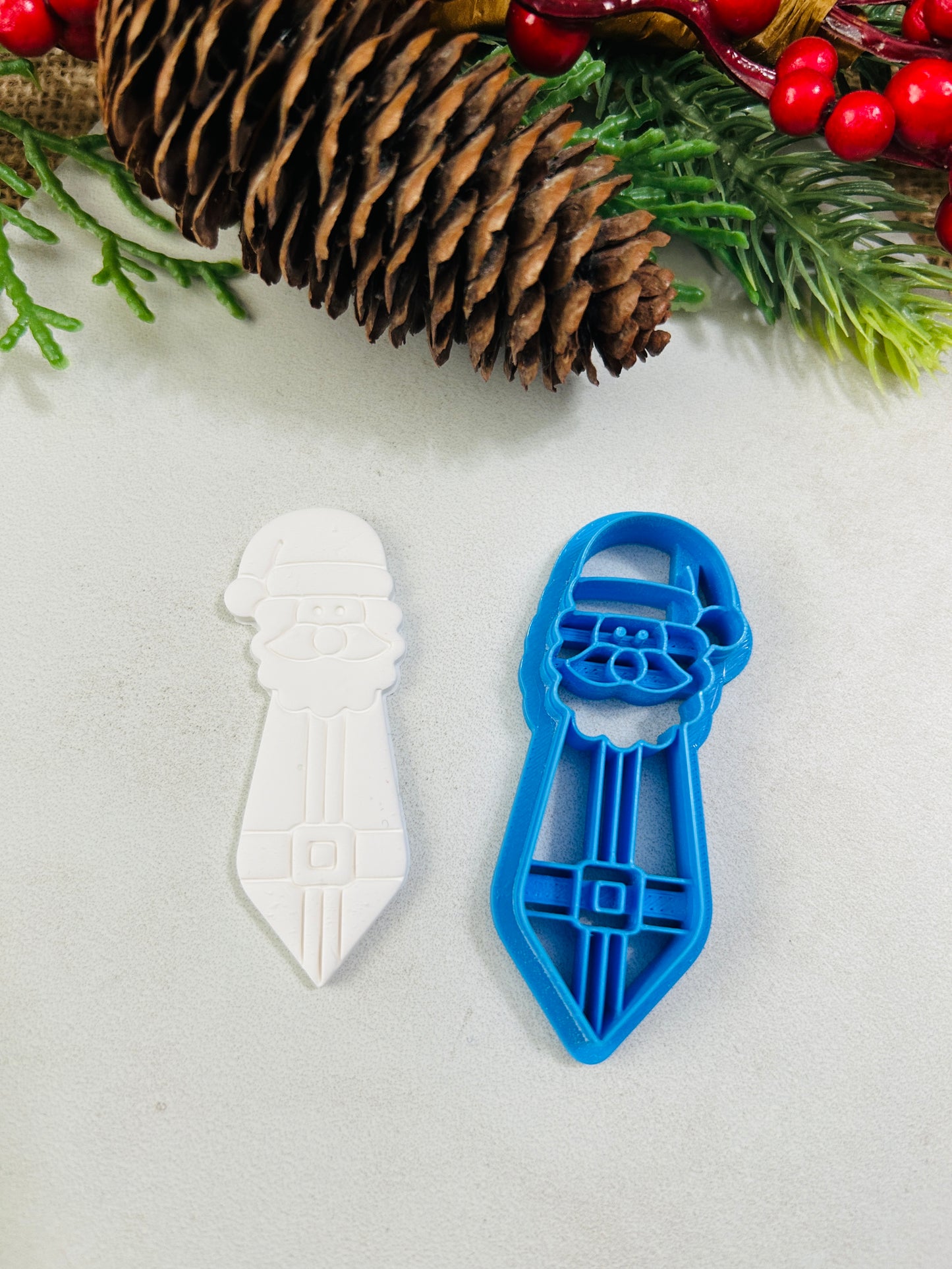 Christmas Hair Barrette Imprint Polymer Clay Cutter 7 Styles YOU CHOOSE