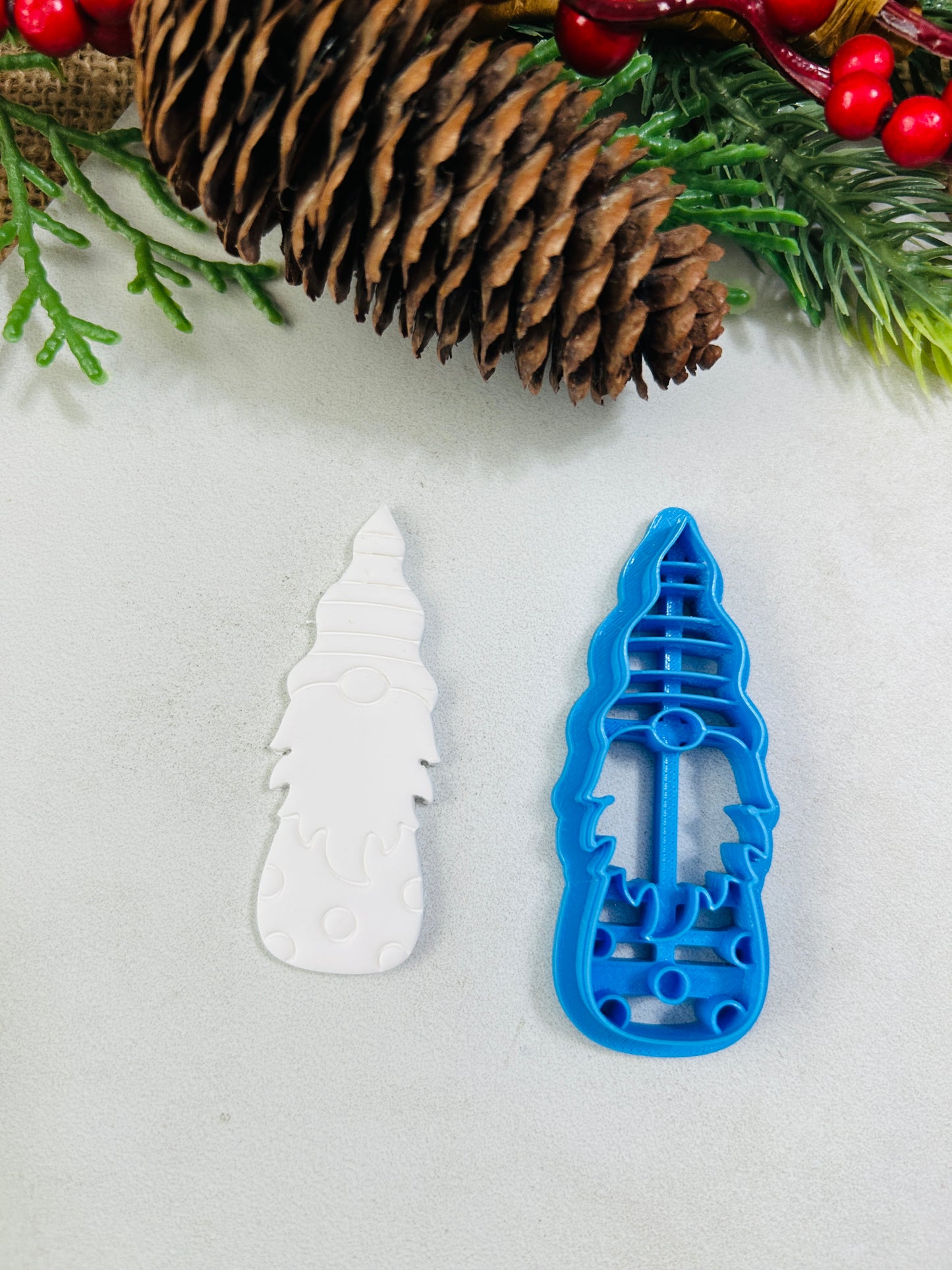 Christmas Hair Barrette Imprint Polymer Clay Cutter 7 Styles YOU CHOOSE