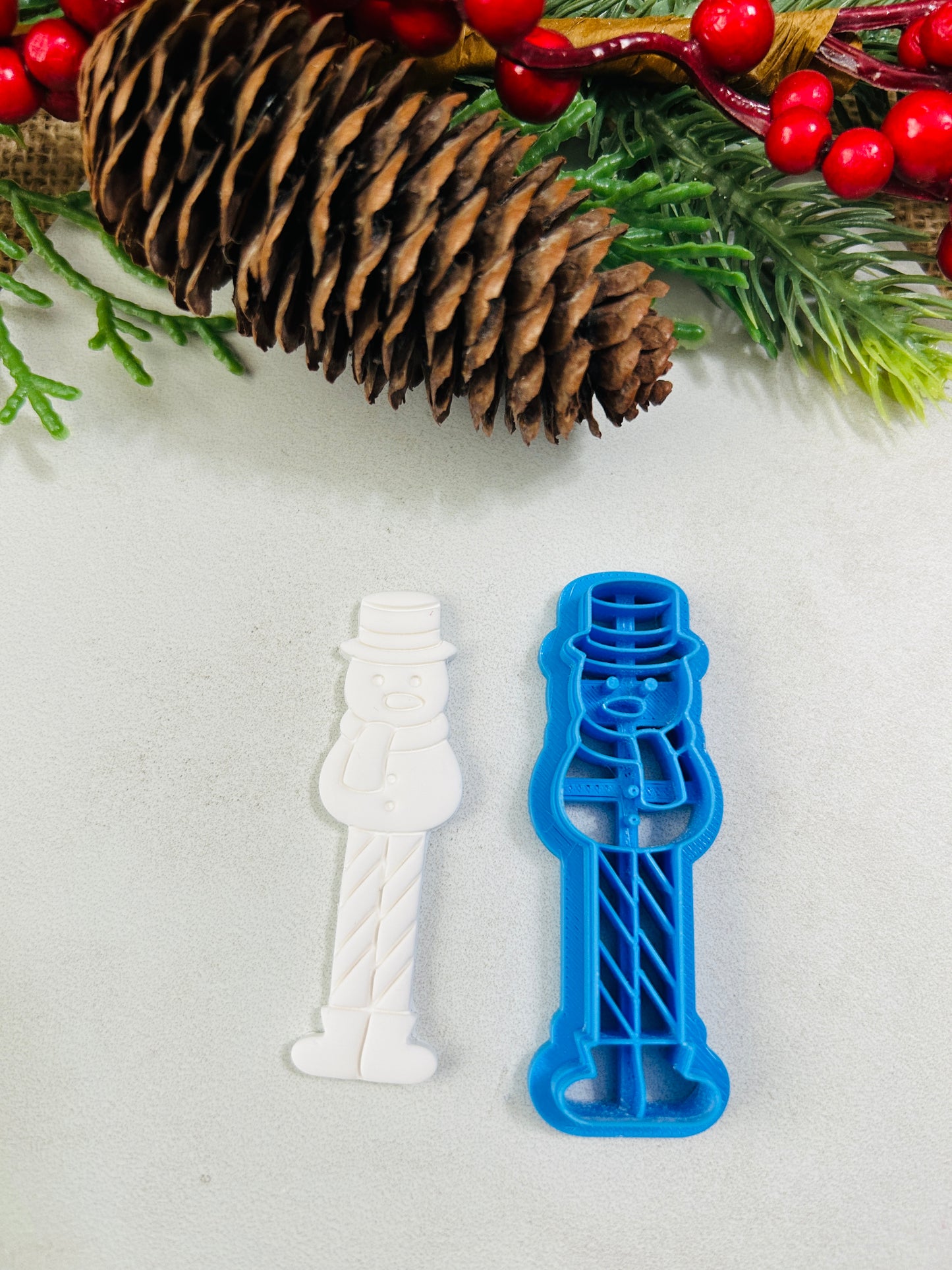 Christmas Hair Barrette Imprint Polymer Clay Cutter 7 Styles YOU CHOOSE