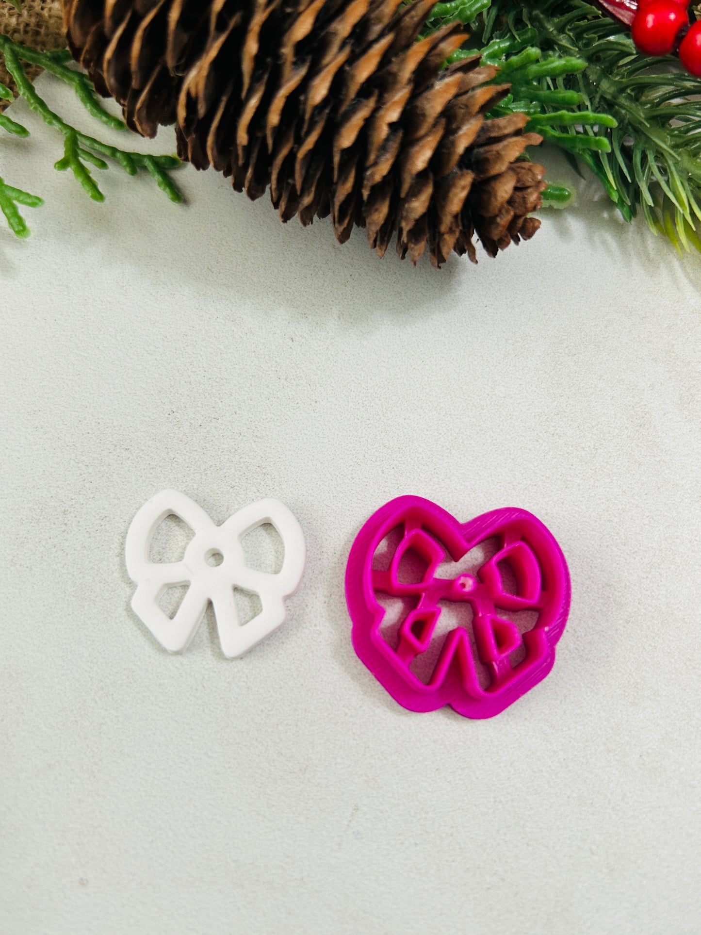 Bow Outline Fancy Lace Cut Out Polymer Clay Cutter 4 Styles and 4 Sizes YOU CHOOSE