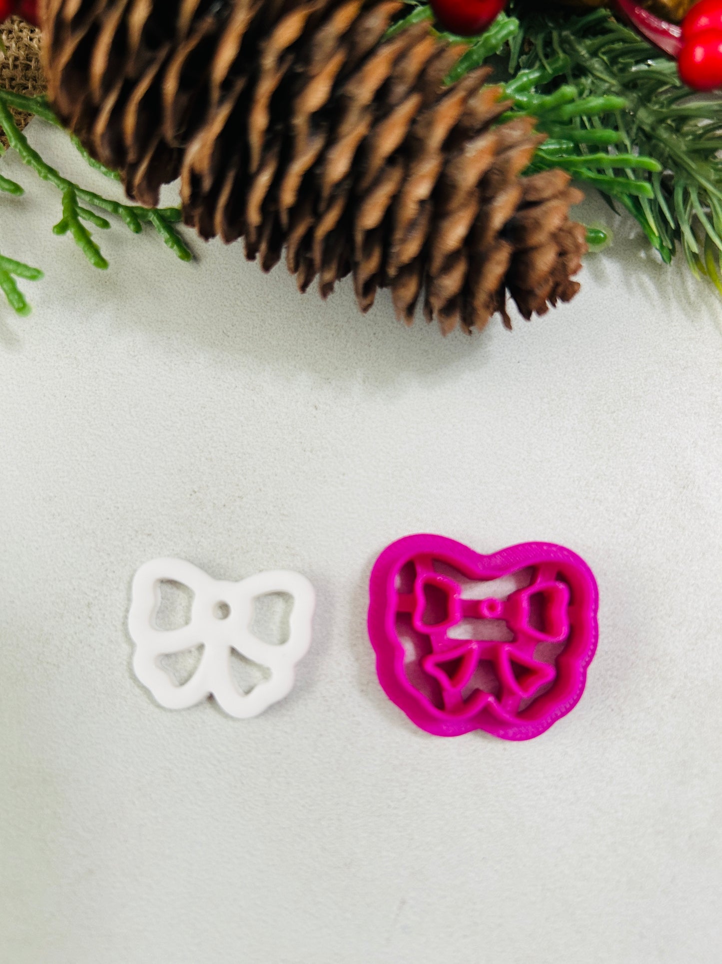 Bow Outline Fancy Lace Cut Out Polymer Clay Cutter 4 Styles and 4 Sizes YOU CHOOSE