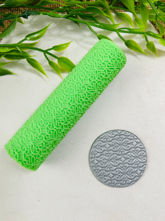 Wrought Iron Floral Pattern Texture Roller For Polymer Clay