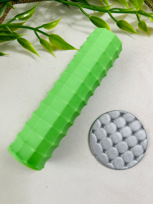Puffed Quilted Squares Pattern Texture Roller For Polymer Clay