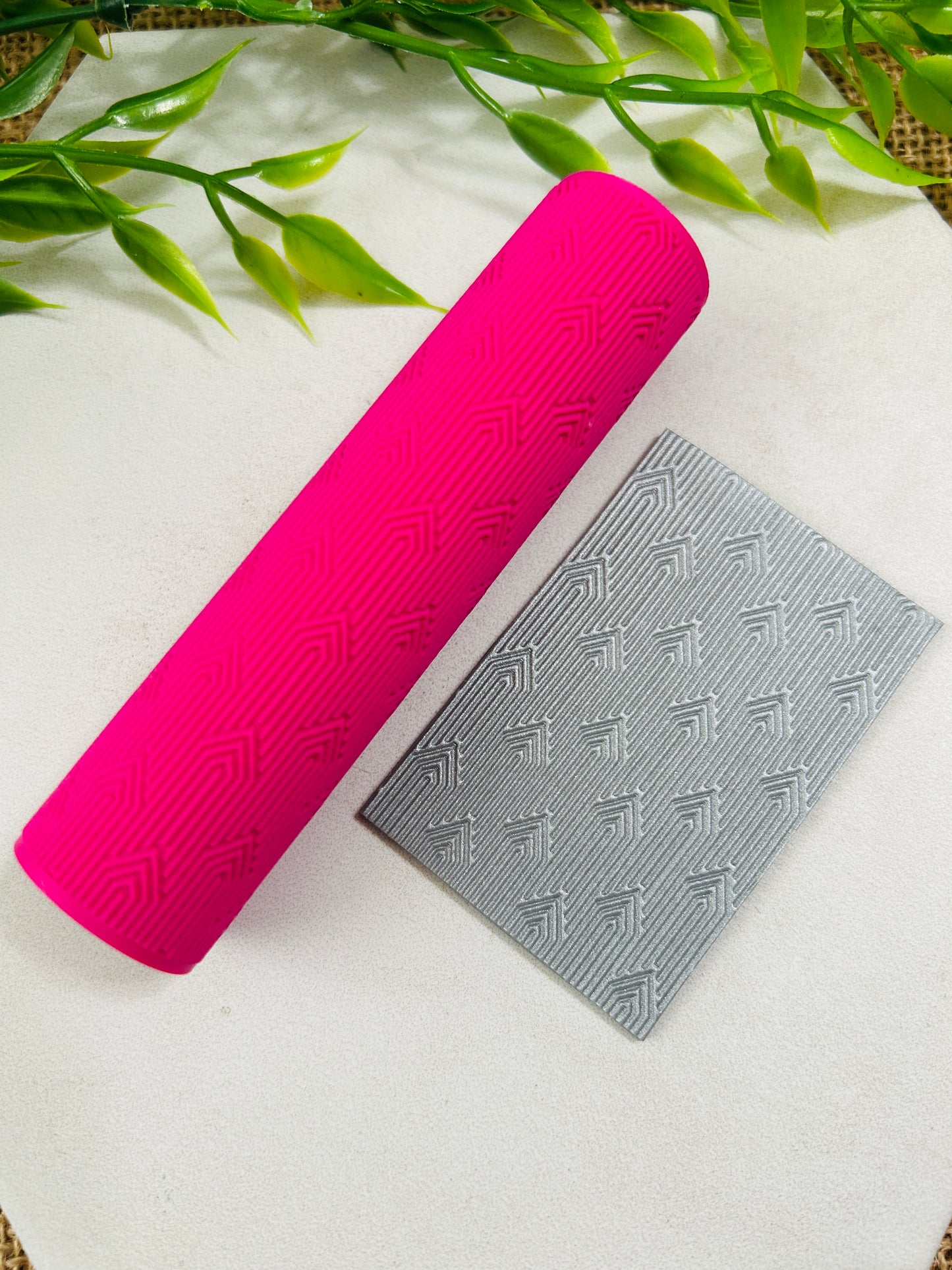 Geometric Pattern Style 5 Texture Roller For Polymer Clay