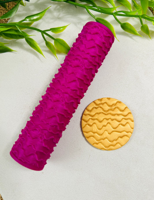 Squiggle Pattern Texture Roller For Polymer Clay