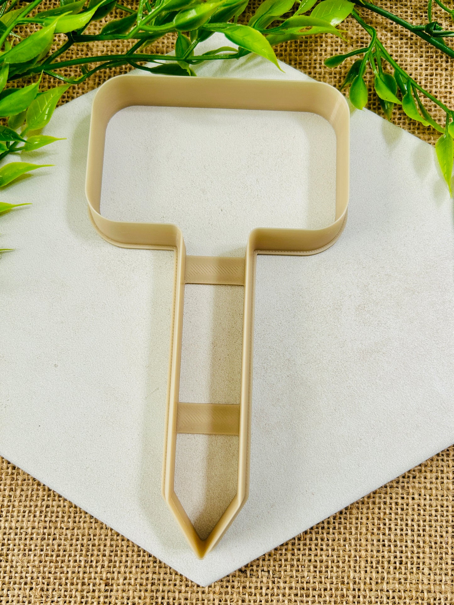 Plaque Style Garden Plant Marker Stake Polymer Clay Cutter 9 Sizes YOU CHOOSE