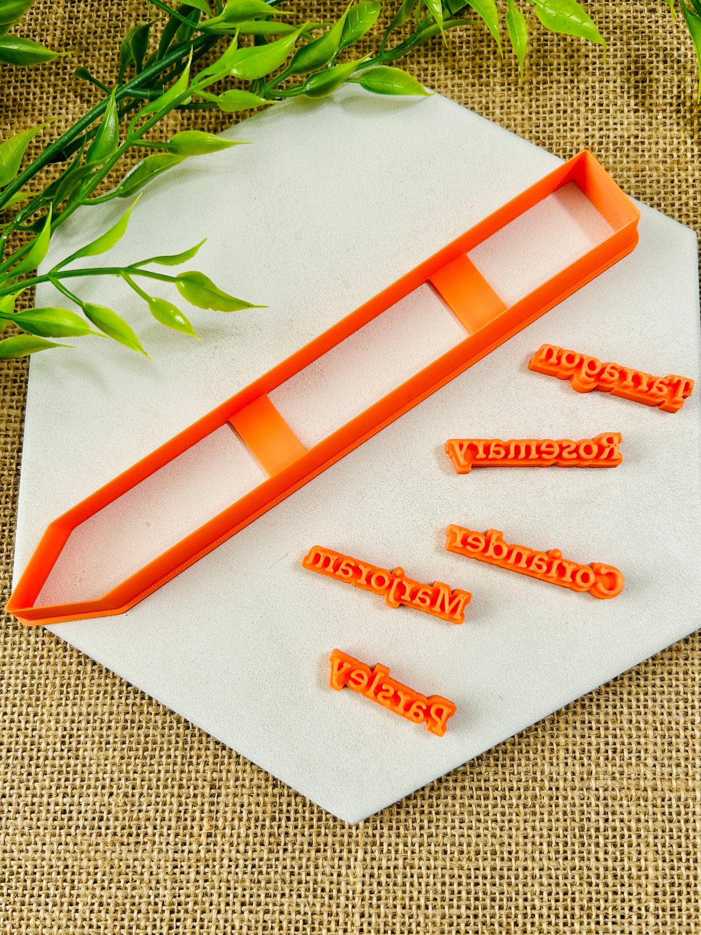 Garden Plant Marker Stake Polymer Clay Cutter 5 Sizes YOU CHOOSE