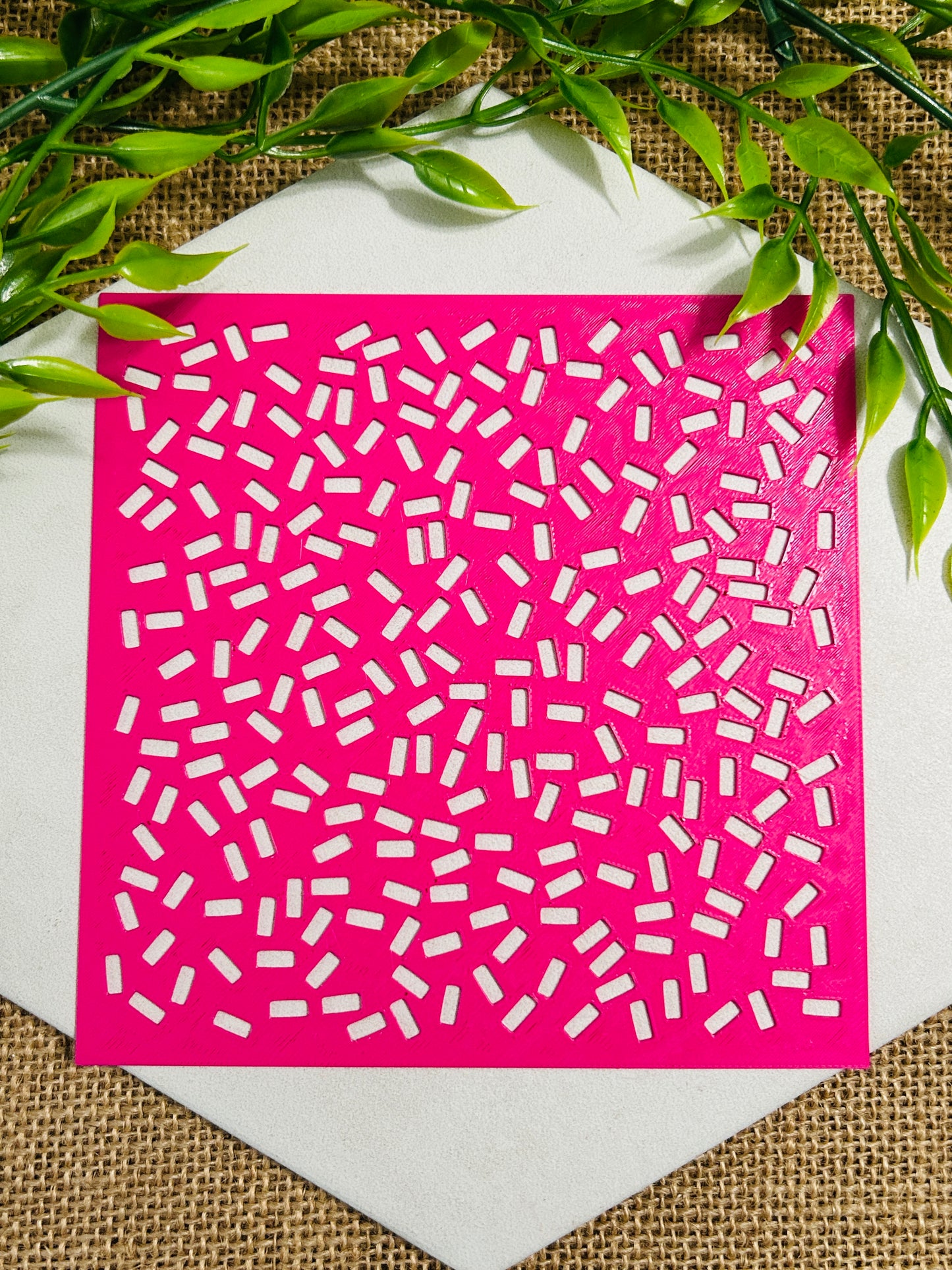 Sprinkle Confetti Stencil For Polymer Clay