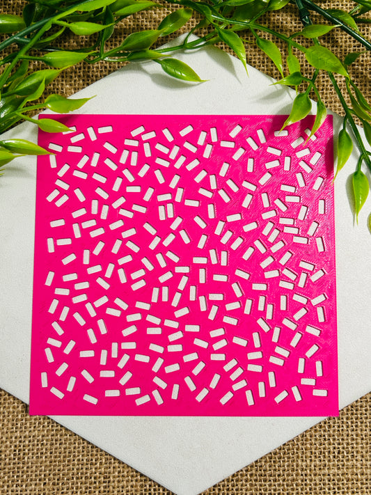 Sprinkle Confetti Stencil For Polymer Clay