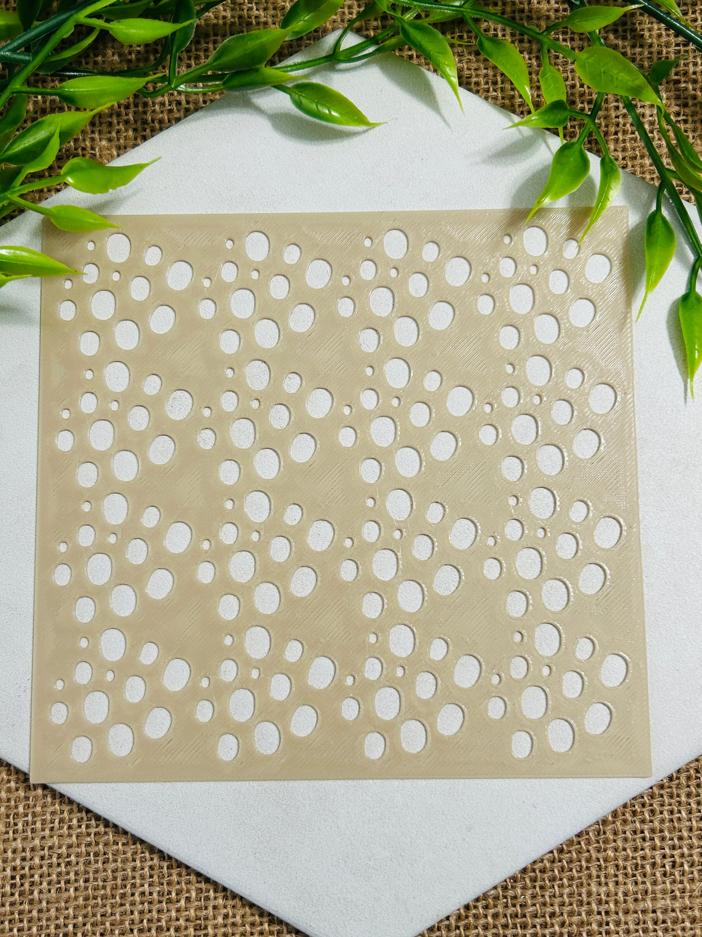Lotsa Dots Stencil For Polymer Clay