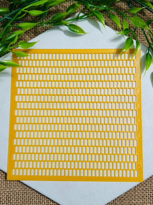 Rectangle Rows Stencil For Polymer Clay