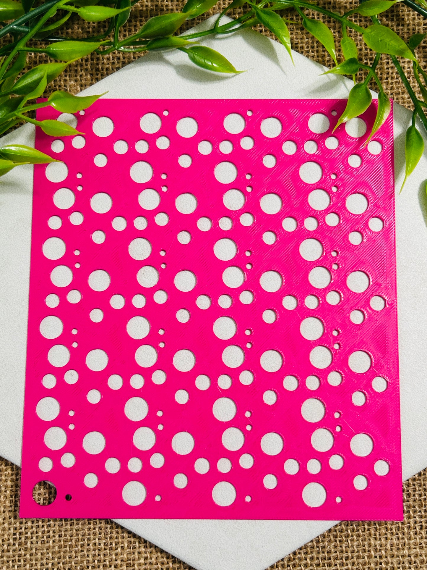 Dotty Stencil For Polymer Clay