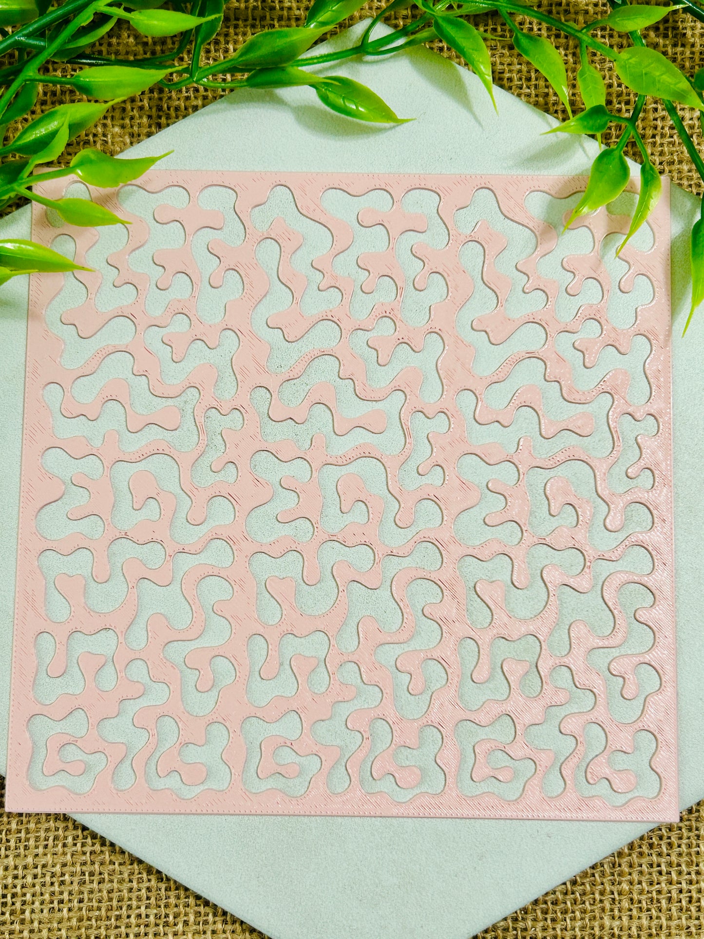Oil Slick Stencil For Polymer Clay