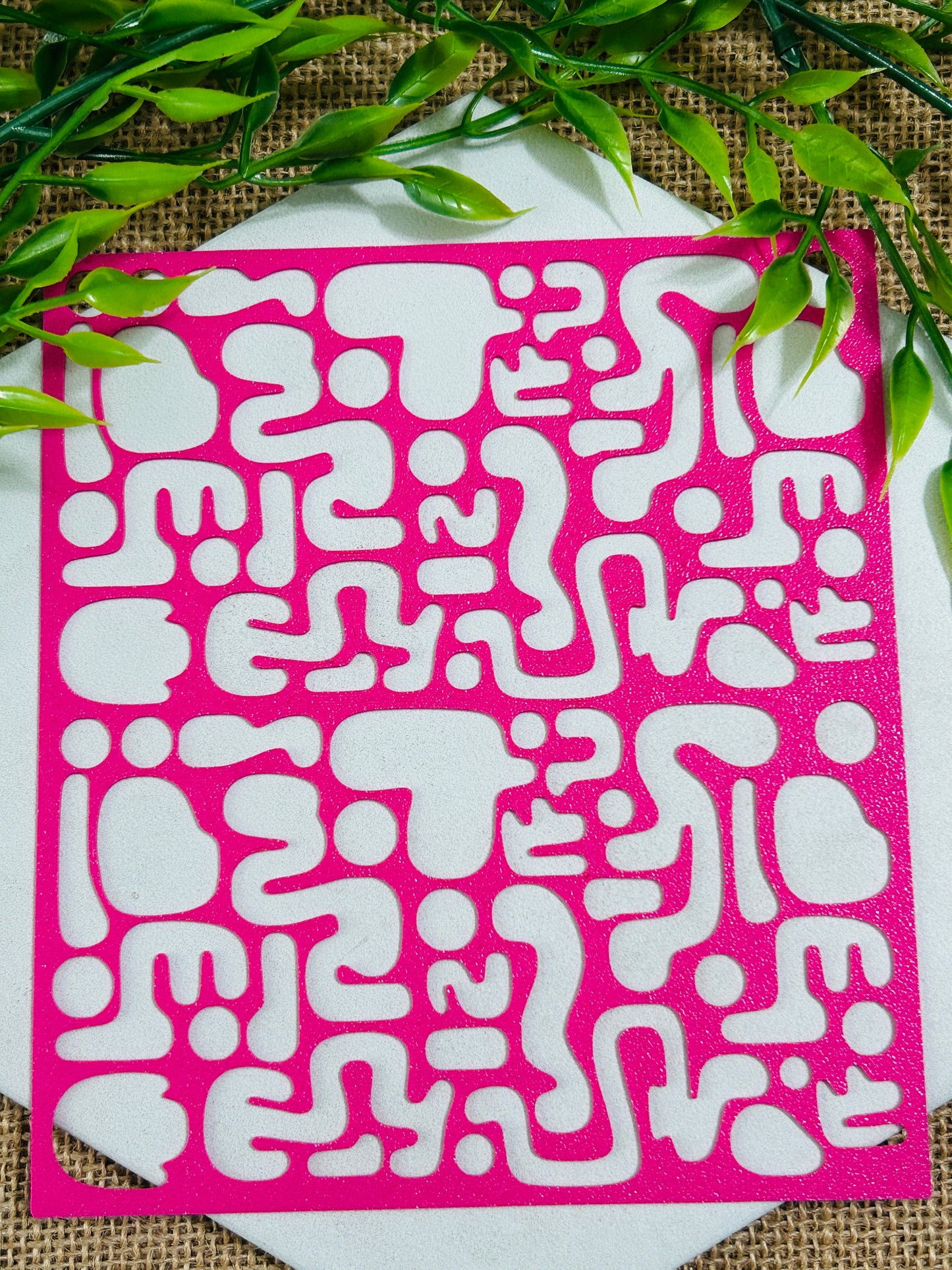 Bloopy Blobs Stencil For Polymer Clay