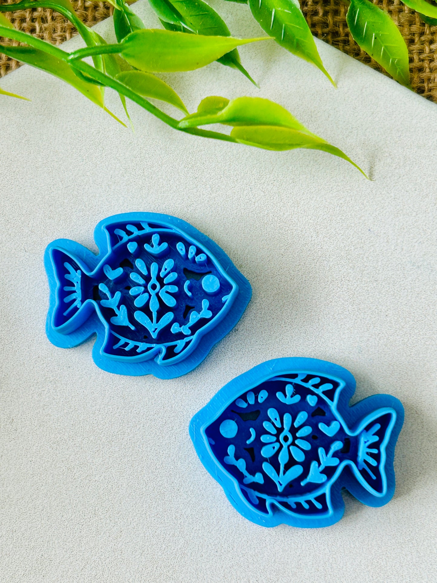 Folksy Floral Ocean Life Imprint Polymer Clay Cutters 14 Styles and 6 Sizes YOU CHOOSE