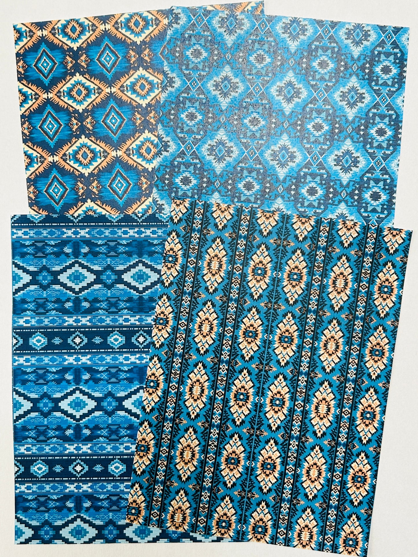 Aztec Blues Soluble Transfer Sheet Sampler Set Clay Boutique x LLG Collab