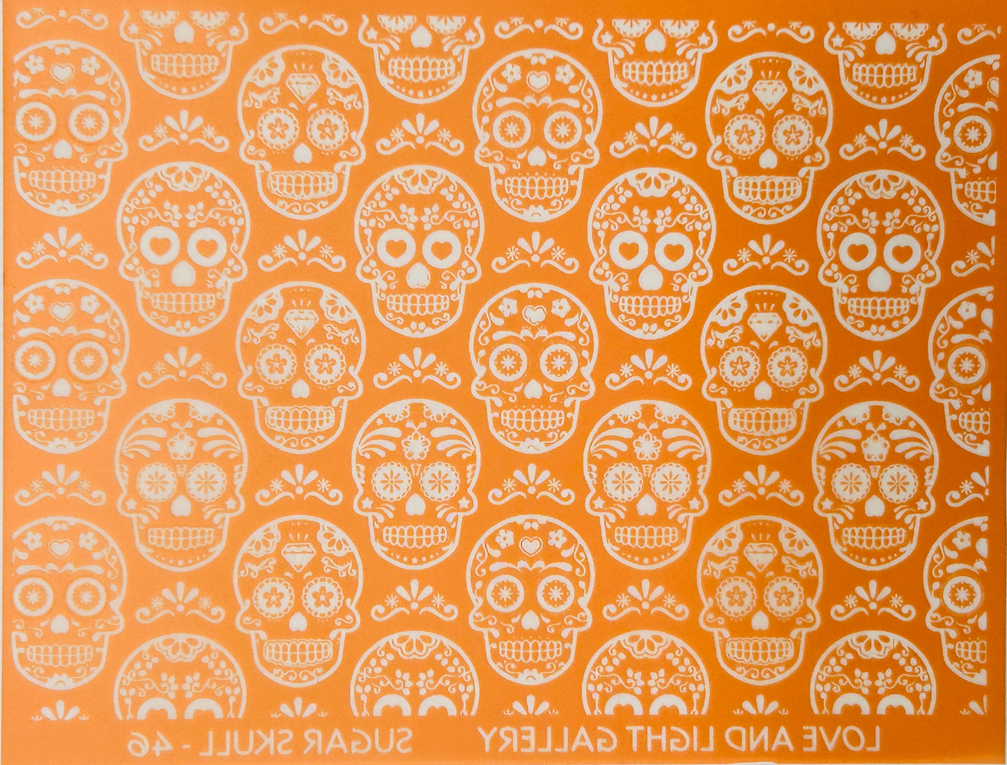 Sugar Skull Silk Screen For Polymer Clay SS46