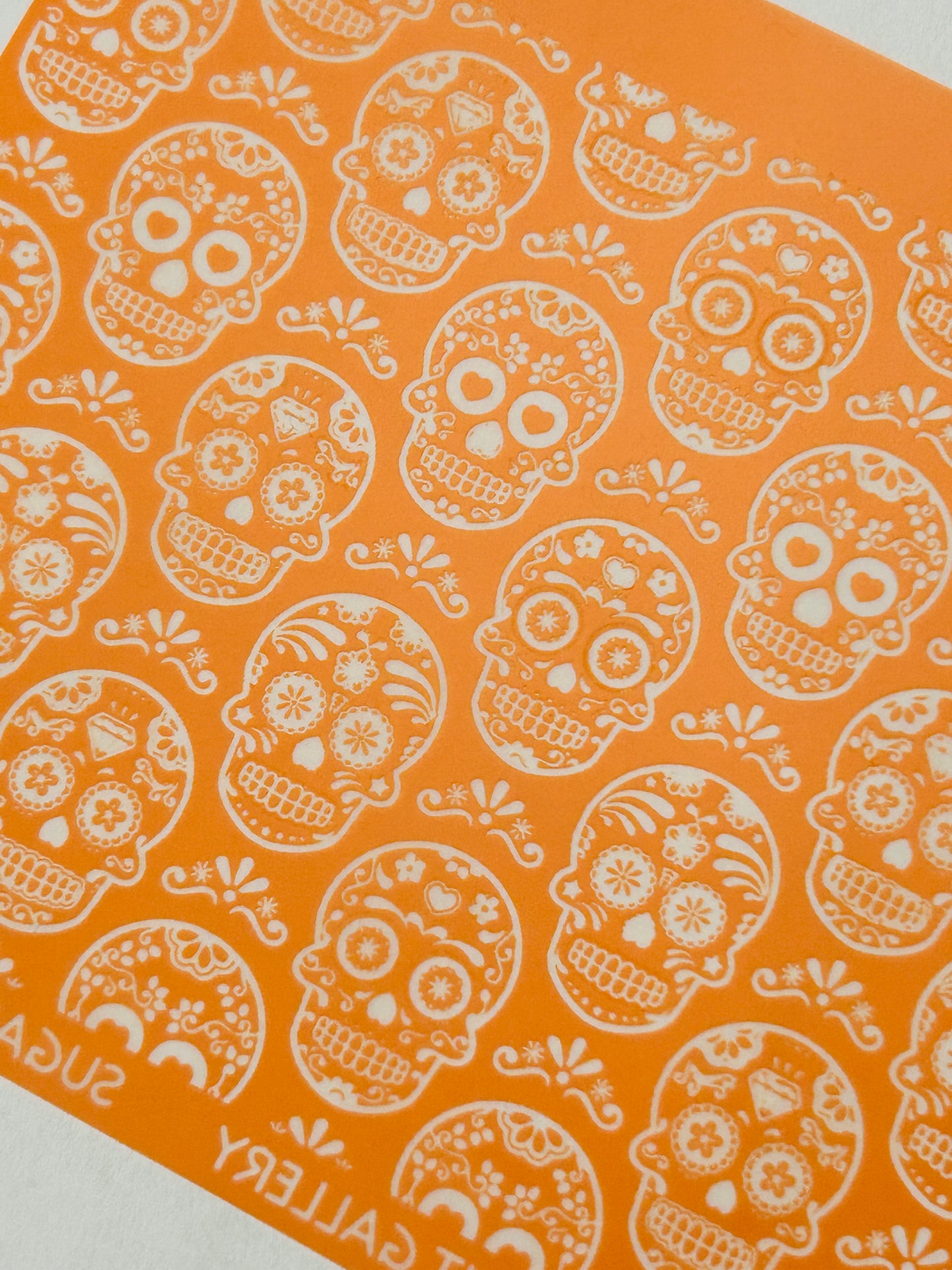 Sugar Skull Silk Screen For Polymer Clay SS46