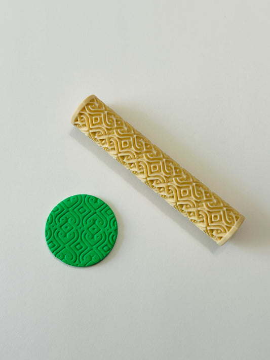 Abstract Chain Texture Roller For Polymer Clay