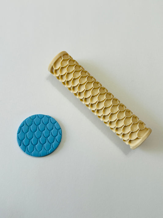 Mermaid Scale Pattern Texture Roller For Polymer Clay