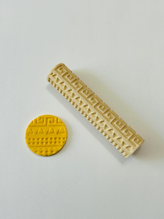 Ethnic Borders Pattern Texture Roller For Polymer Clay Clay Boutique x LLG Collab